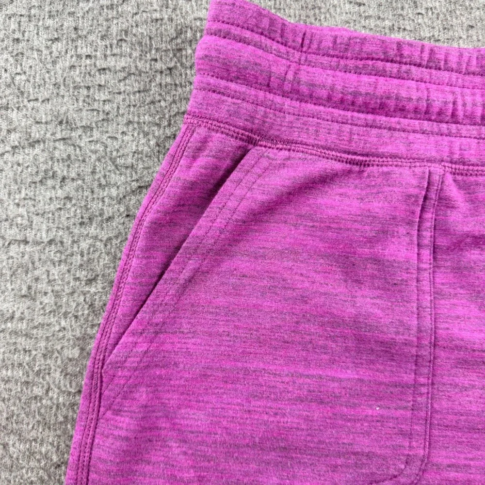 32 Degrees Cool Ladies Fleece Short Heather Purple Women's S Drawstring Pockets